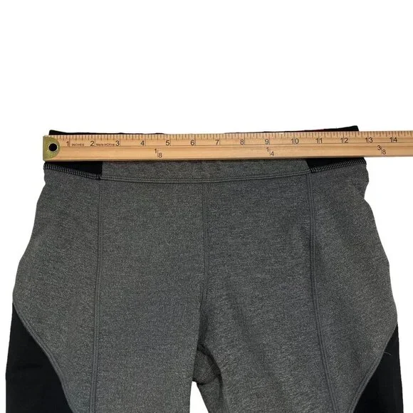 Ivy Park Athletic Grey, Pink, and Black Colorblock Mesh‎ Leggings Size Small